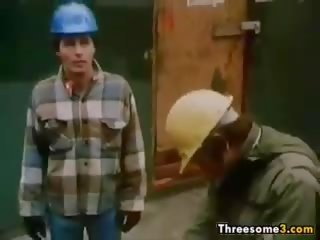 Construction Workers In A Vintage Threesome