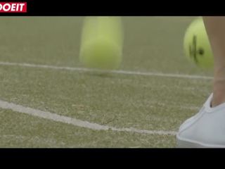 Letsdoeit - i pabesueshëm tenis lojtar shpim i vështirë në të saj fantazi x nominal video seancë
