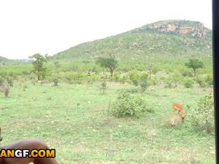 Real footage of my attractive afrikaly mademoiselle sordyrmak me off during safari romantic getaway